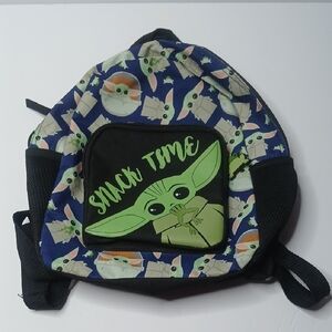 Disney Star Wars The Mandalorian Small Bookbag Backpack NEW BABY YODA Snack Time